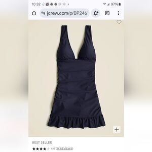 V Neck Ruched Swim Dress Size 8